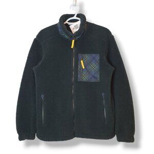 Uniqlo x JW Anderson oversized deep pile fleece jacket green size S